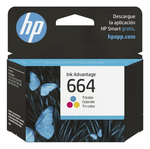 Cartucho de tinta HP 664 Tricolor