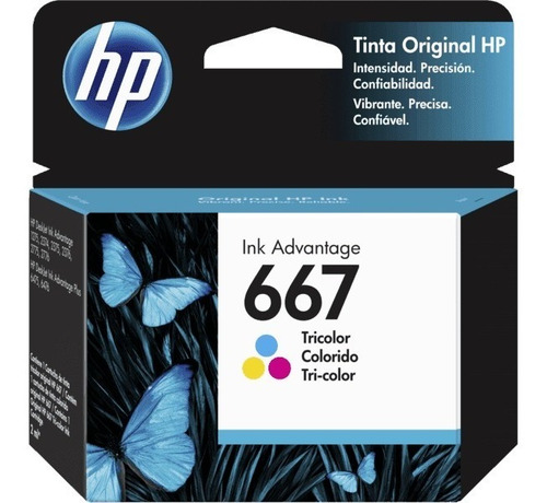Cartucho de tinta HP 667 Tricolor