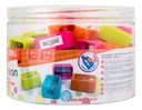 Sacapuntas Plástico 1 hueco Deli 4 colores surtidos Neon  *UMV-1 cilindro de 48und*