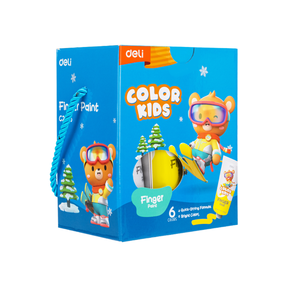 Set Pintadedos 75ml 6 colores ColorKids-Deli *UMV-1 Set