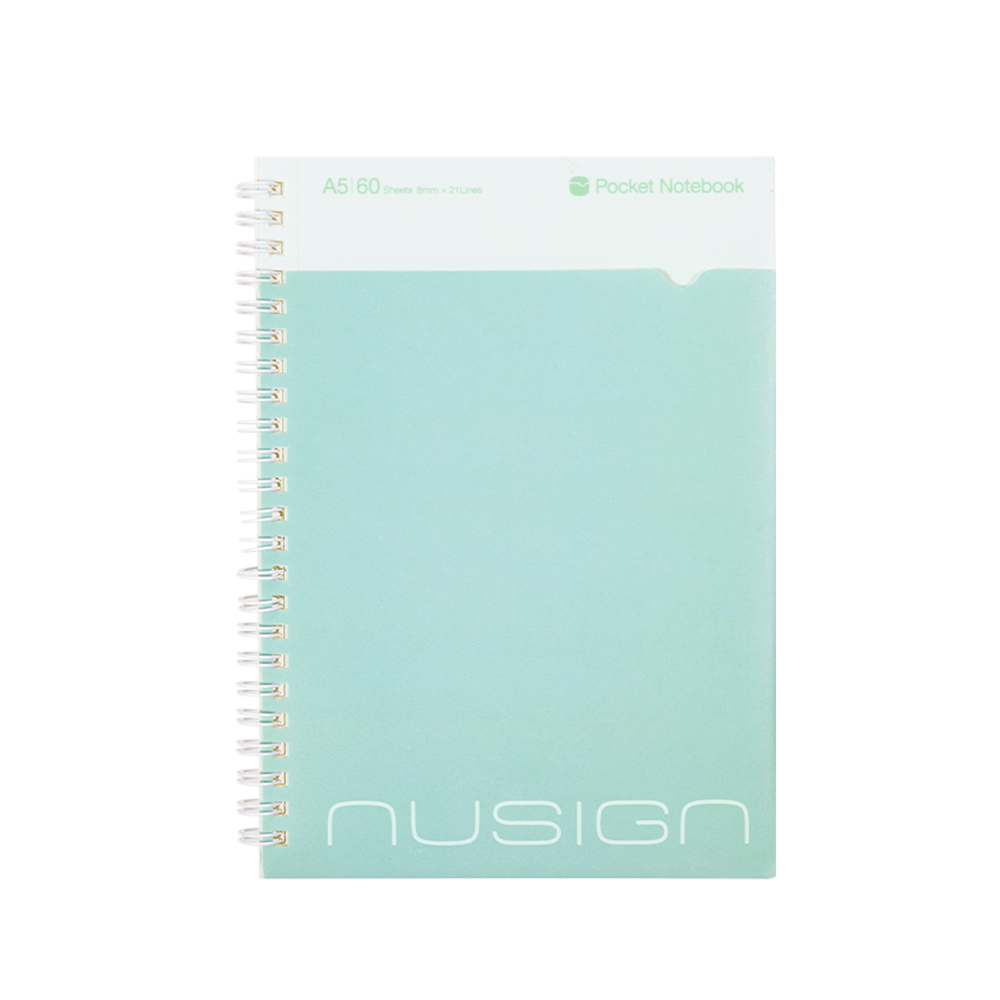 Cuaderno NuSign Espiral Verde A5 210*148mm 60 hojas *UMV- 1 und*