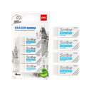 Goma de Borrar Blanca Scribe Deli Blister 4u *UMV- 1 Blister*