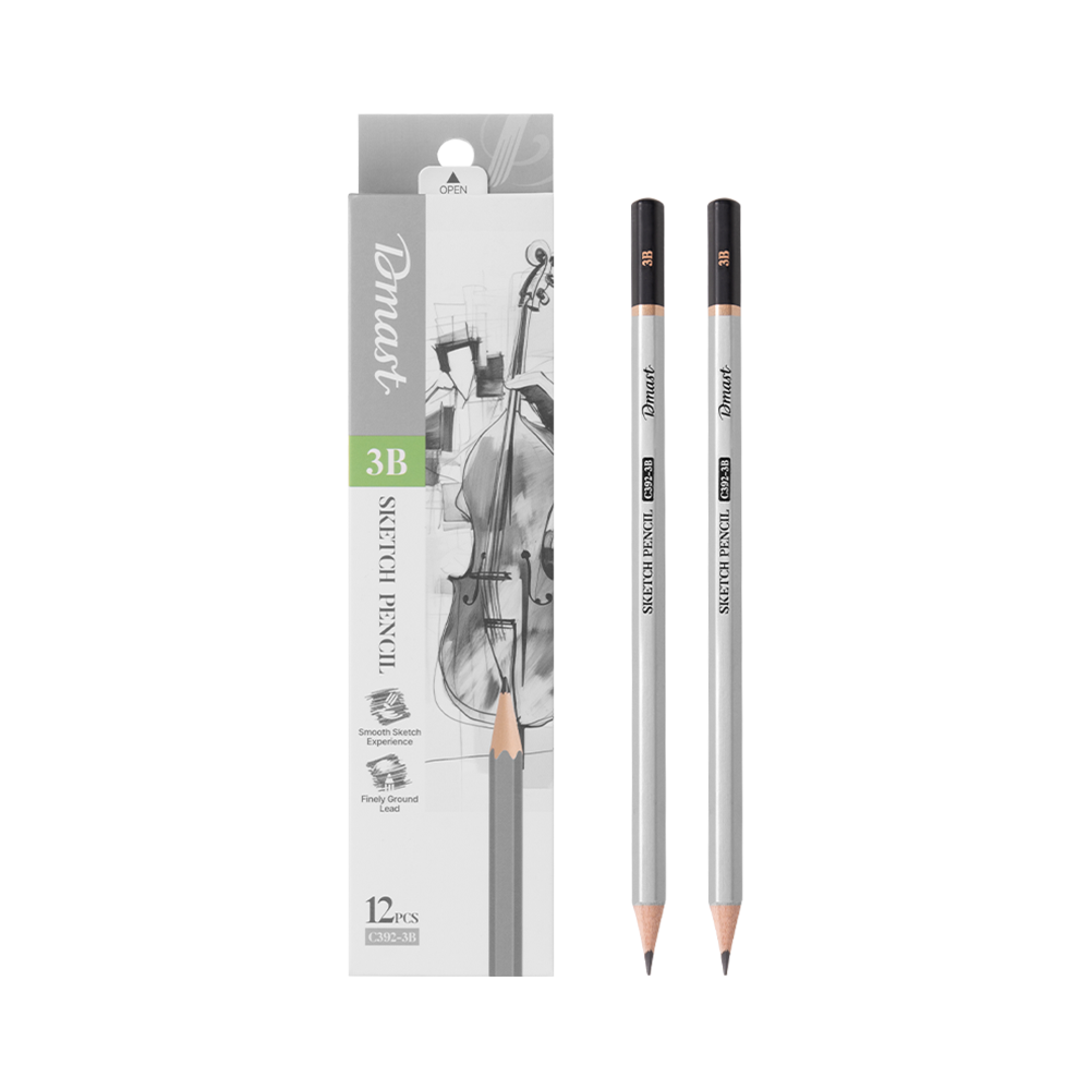 Lápiz de Dibujo 3B Dmast Deli Caja 12 Lápices *UMV-1 caja*