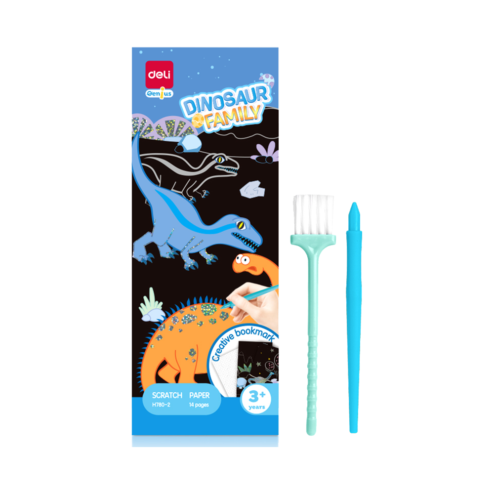 Papel para Raspar de Dinosaurios *UMV-Paquete de 14 Hojas*