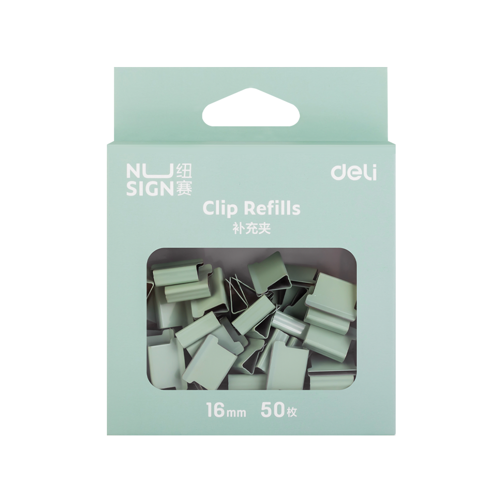 Repuestos para Dispensador de Clips Nusign Verde *UMV- Caja de 50 pzas*