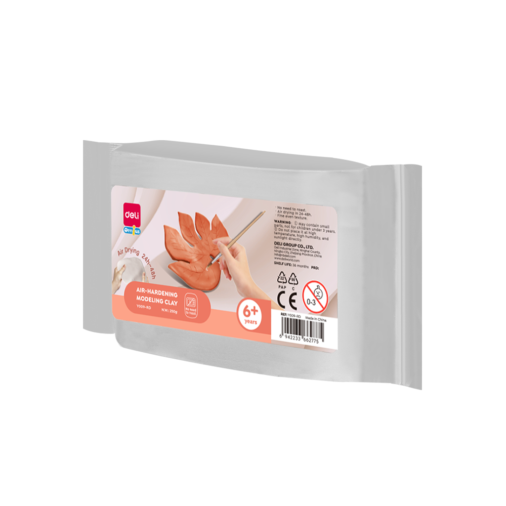 Arcilla Para Modelar Color Rojo Secado al Aire 250g Deli *UMV-1 und*