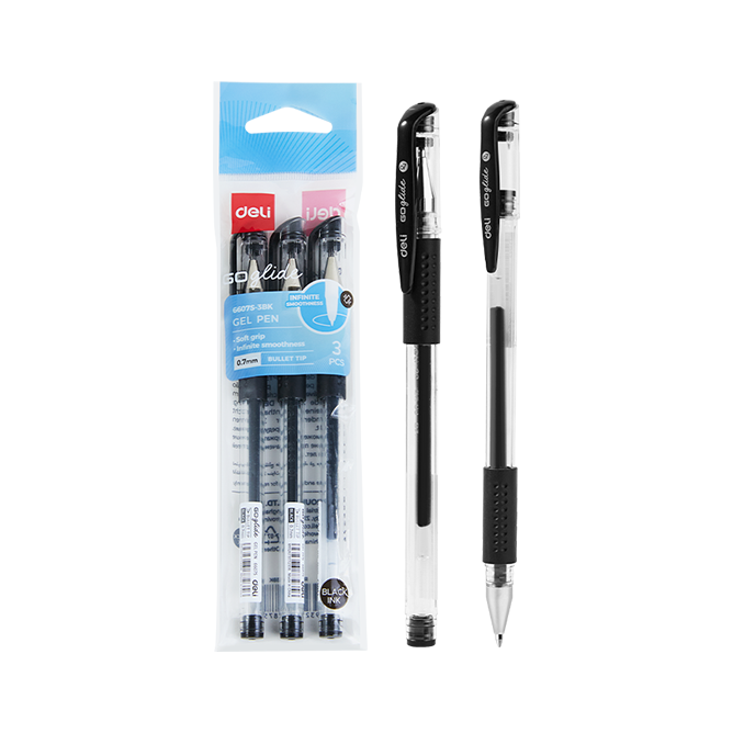 Bolígrafo de Gel Negro Ejecutivo 0.7mm Deli *UMV-1 Blister*