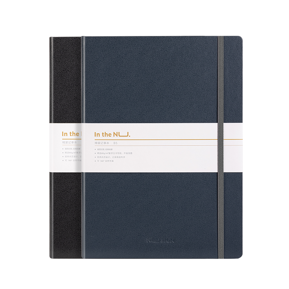 Cuaderno Cubierta Cuero Nusign B5 96 hojas Azul/Negro *UMV- 2 und Surtidas*