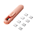 Dispensador Clip Pinza Nusign Rosado 40 pag Deli  *UMV- 1 Und*