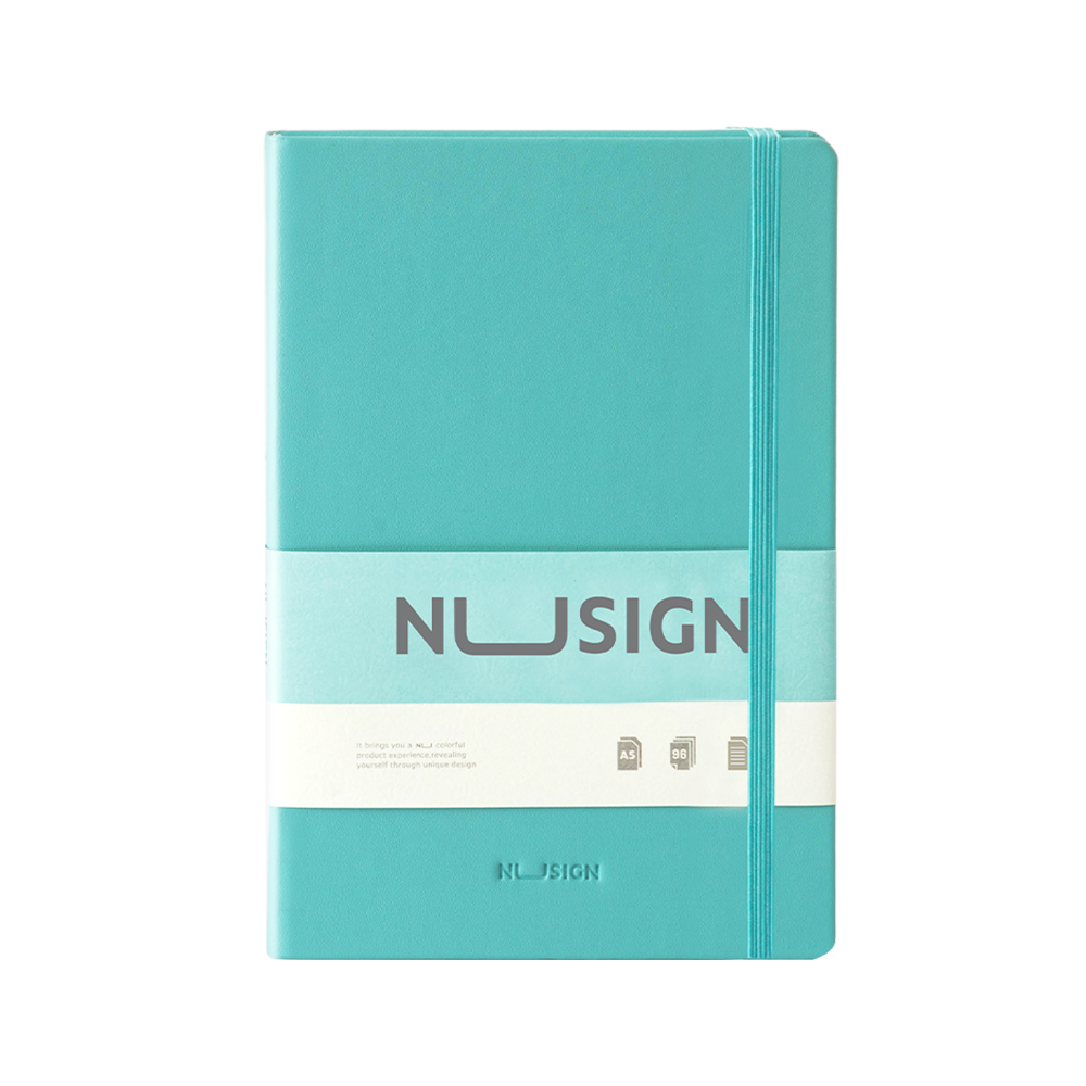 Cuaderno con Tapa de Cuero Azul Nusign A5 210*140mm 96 hojas *UMV- 1 und*