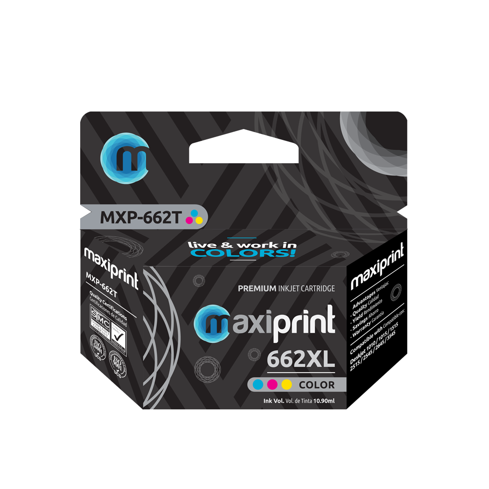 Cartucho de tinta Maxiprint Compatible con HP 662 XL tricolor 10.9ml