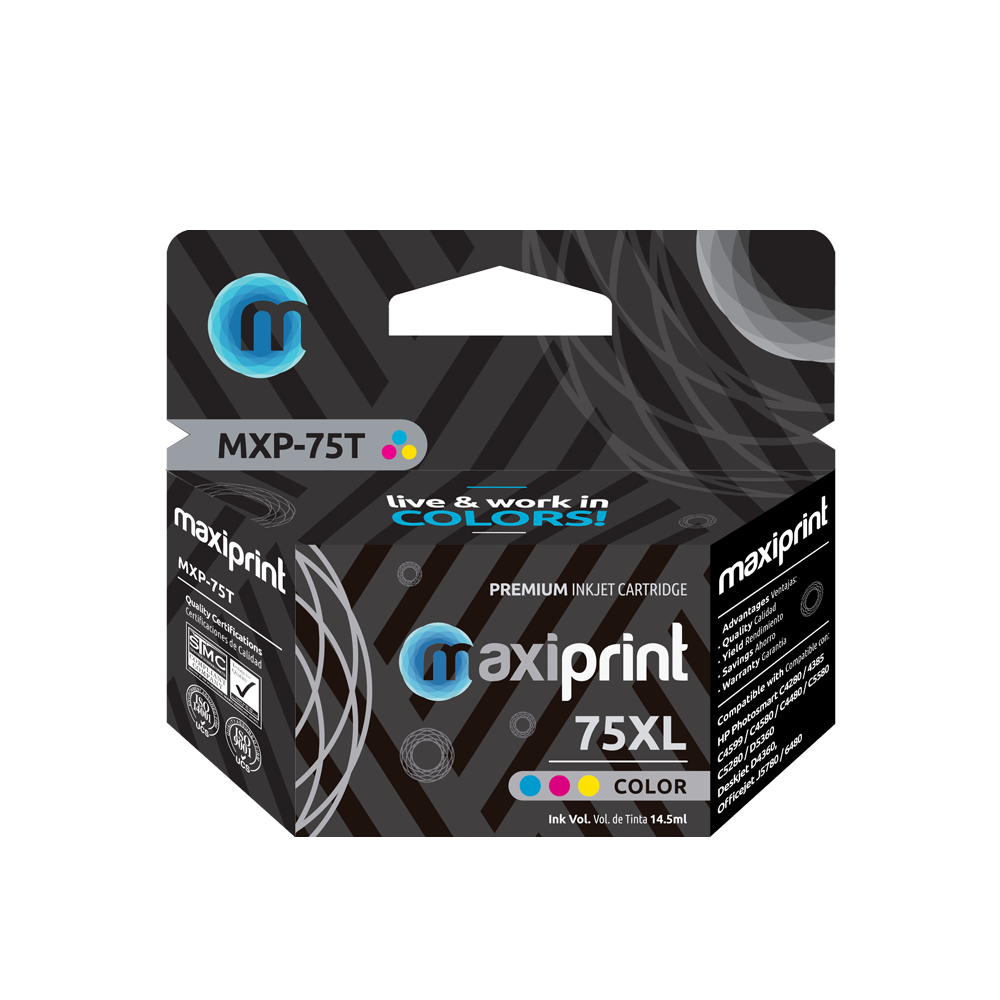Cartucho de tinta Maxiprint Compatible con HP 75 XL tricolor 13ml