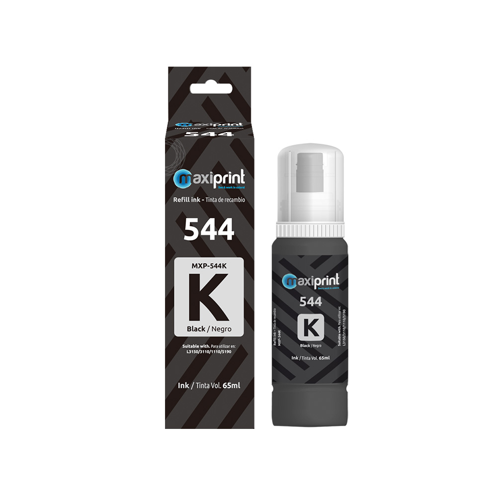 Botella de tinta Maxiprint Compatible con Epson 544 negro 65ml
