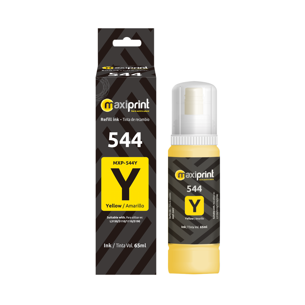 Botella de tinta Maxiprint Compatible con Epson 544 amarillo 65ml