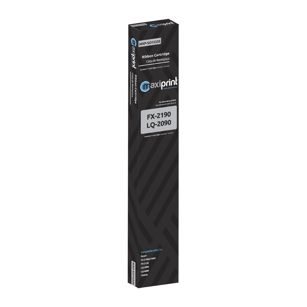 Cinta Maxiprint Compatible con Epson S015335 FX2190 negro