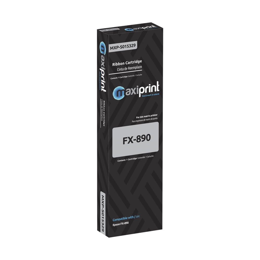 Cinta Maxiprint Compatible con Epson S015329 LQ-590 FX890 negro