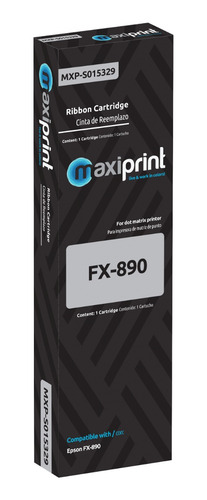 Cinta Maxiprint Compatible con Epson S015329 LQ-590 FX890 negro