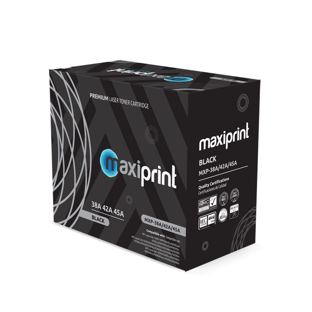 Cartucho de Toner Maxiprint Compatible con HP Q1338A Q5942A Q5945A negro
