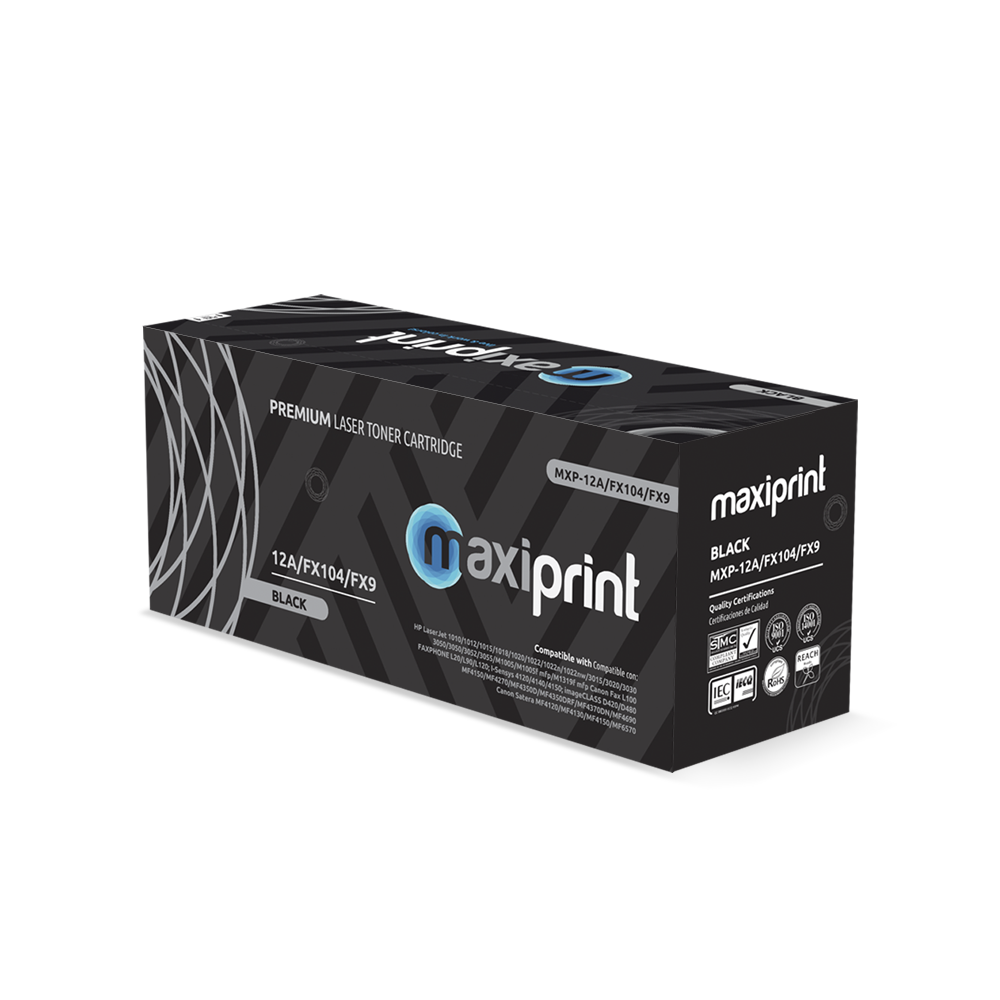 Cartucho de Toner Maxiprint Compatible con HP Q2612A Canon FX104 FX9