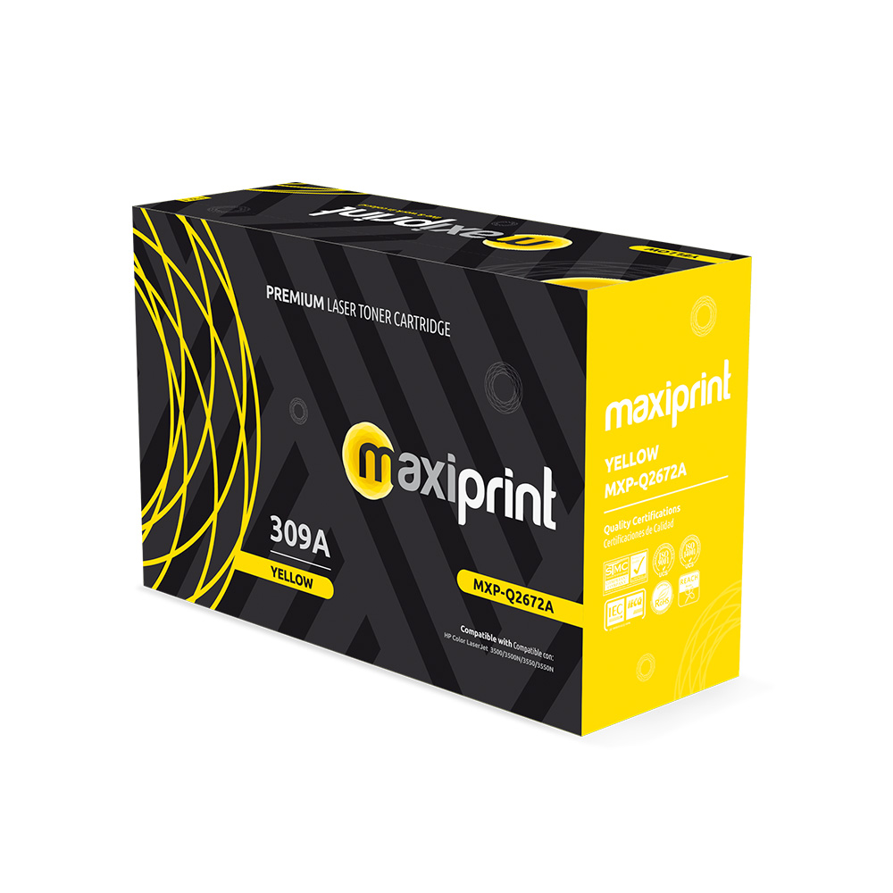 Cartucho de Toner Maxiprint Compatible con HP Q2672A amarillo