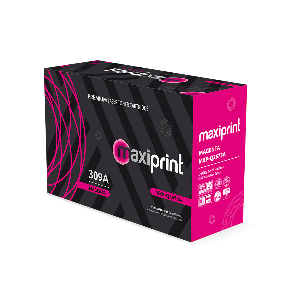 Cartucho de Toner Maxiprint Compatible con HP Q2673A magenta