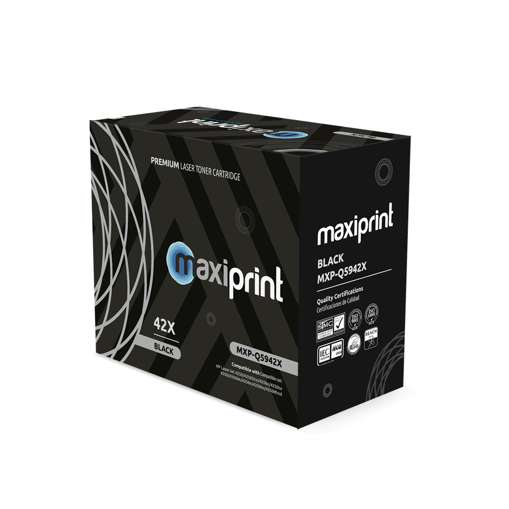 Cartucho de Toner Maxiprint Compatible con HP Q5942X negro