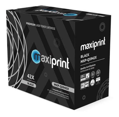 Cartucho de Toner Maxiprint Compatible con HP Q5942X negro