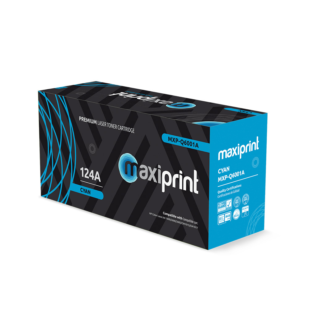 Cartucho de Toner Maxiprint Compatible con HP Q6001A Cian