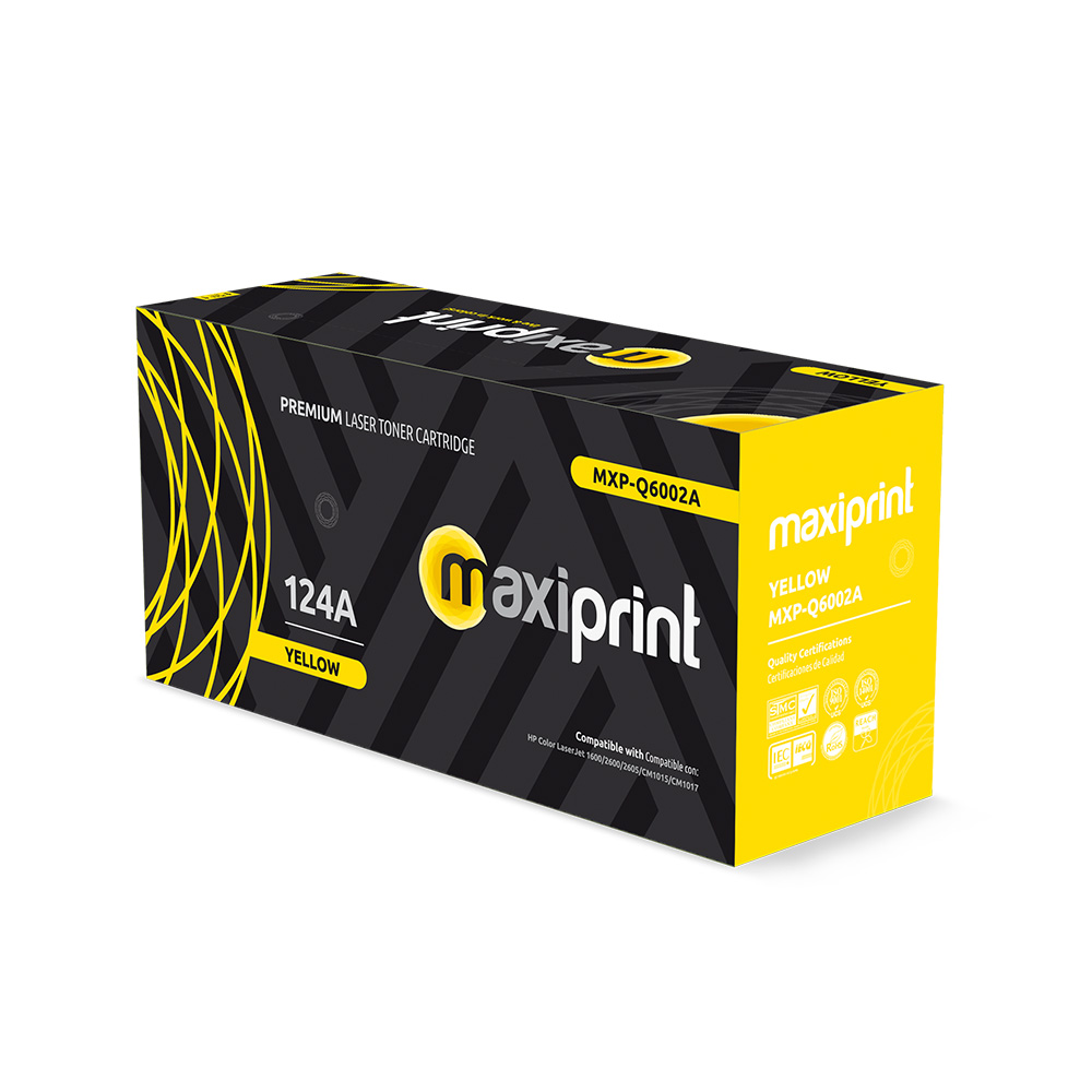 Cartucho de Toner Maxiprint Compatible con HP Q6002A amarillo