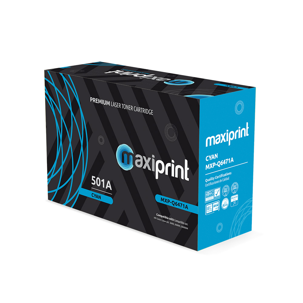 Cartucho de Toner Maxiprint Compatible con HP Q6471A Cian