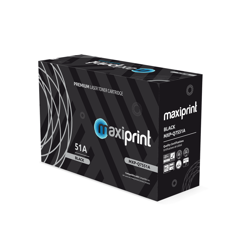 Cartucho de Toner Maxiprint Compatible con HP Q7551A negro