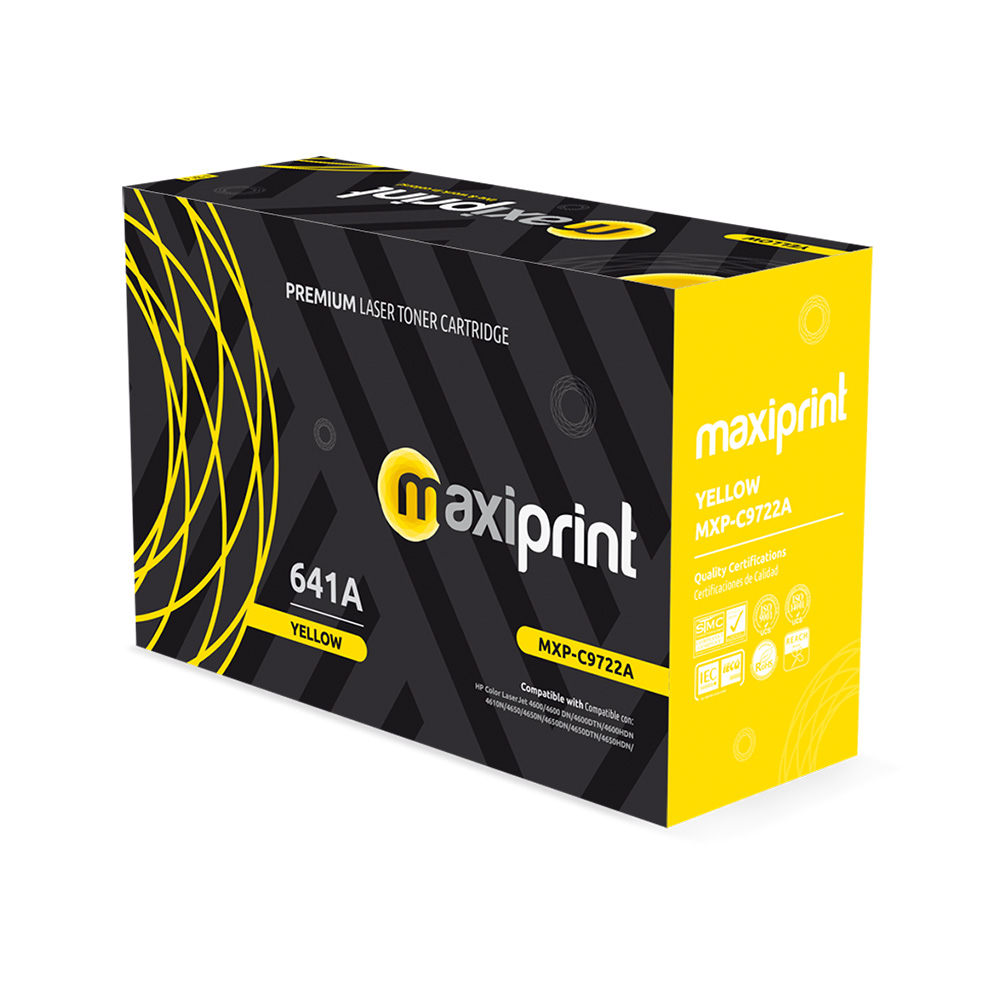 Cartucho de Toner Maxiprint Compatible con HP C9722A amarillo