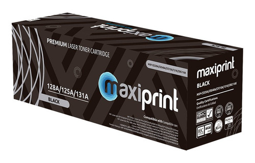 Cartucho de Toner Maxiprint Compatible con HP CB540A CE320A CF210A Canon CRG116 CRG131 negro