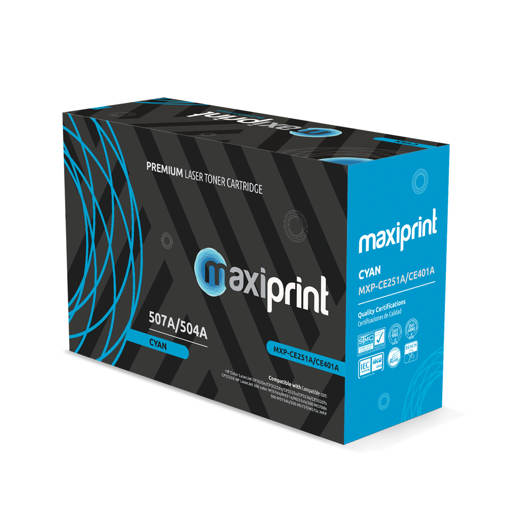 Cartucho de Toner Maxiprint Compatible con HP CE251A CE401A  Cian