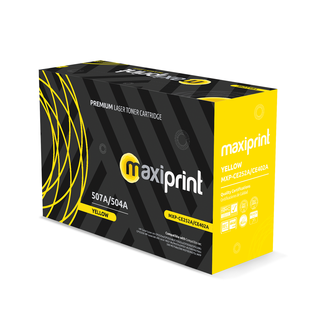Cartucho de Toner Maxiprint Compatible con HP CE252A CE402A amarillo