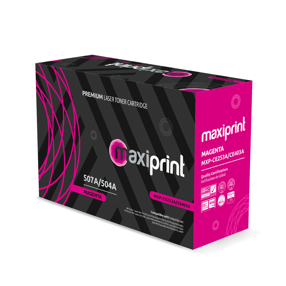 Cartucho de Toner Maxiprint Compatible con HP CE253A CE403A magenta