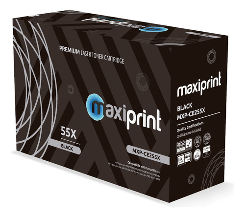 Cartucho de Toner Maxiprint Compatible con HP CE255X negro