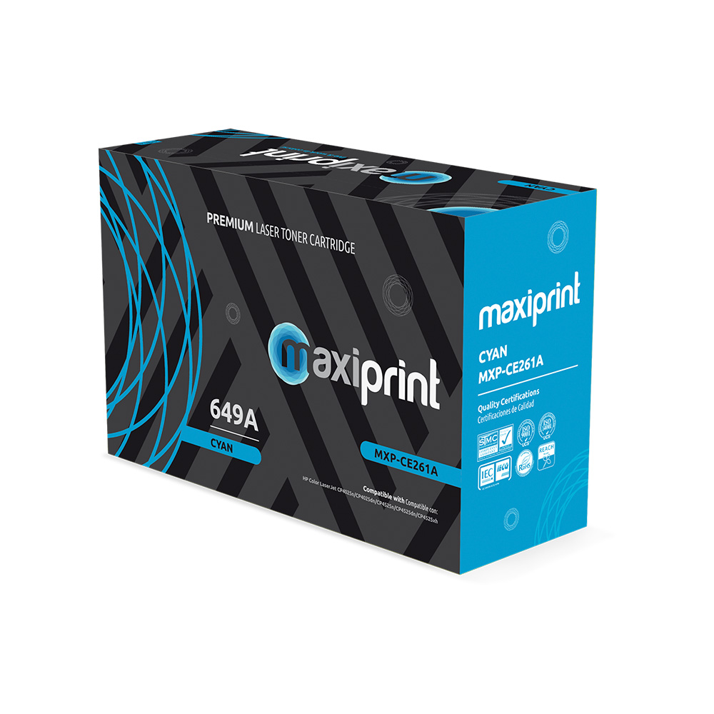 Cartucho de Toner Maxiprint Compatible con HP CE261A Cian