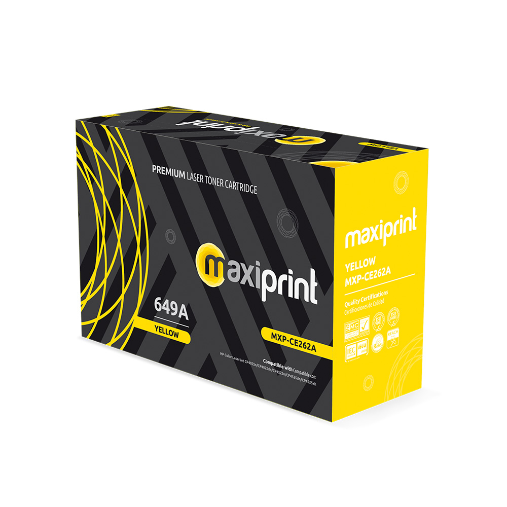 Cartucho de Toner Maxiprint Compatible con HP CE262A amarillo