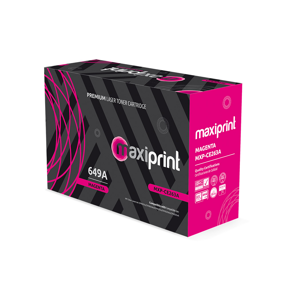 Cartucho de Toner Maxiprint Compatible con HP CE263A magenta