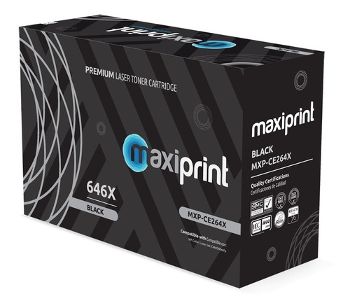 Cartucho de Toner Maxiprint Compatible con HP CE264X negro