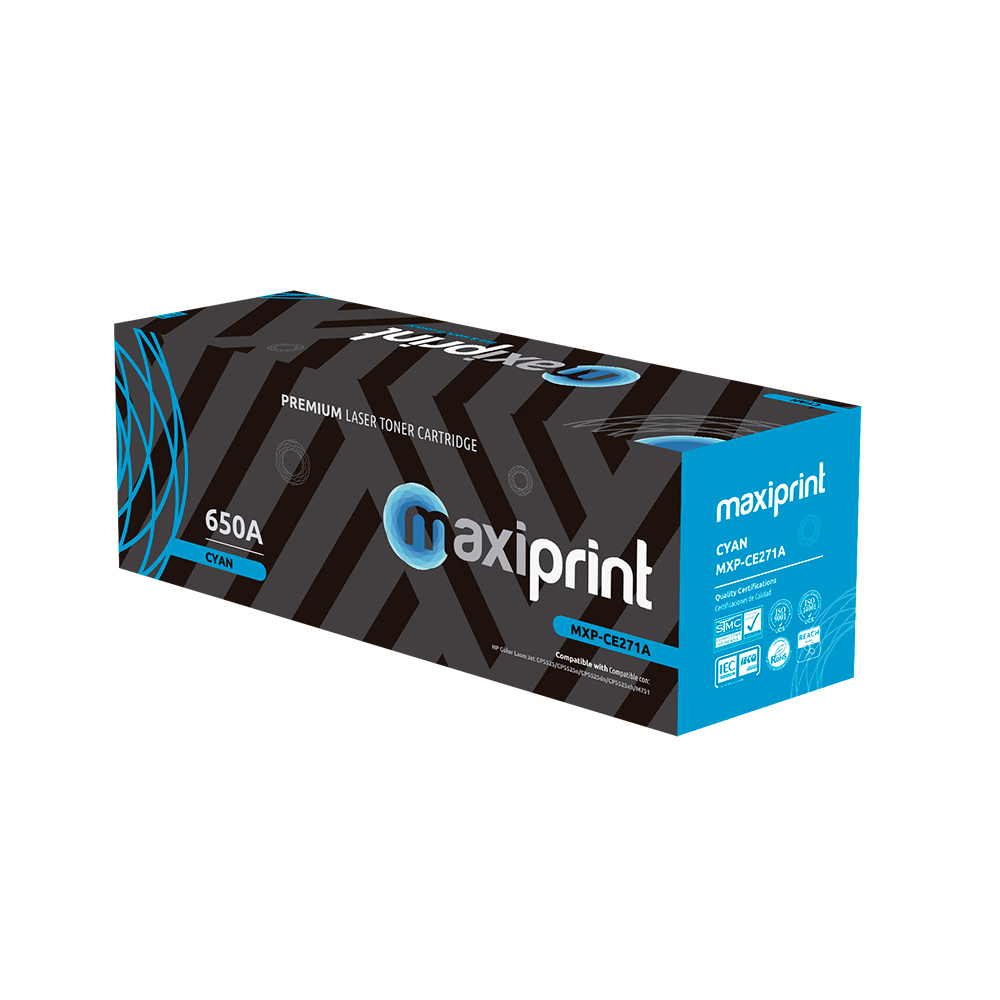 Cartucho de Toner Maxiprint Compatible con HP CE271A Cian