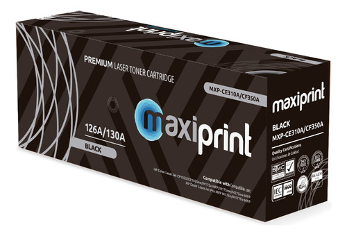 Cartucho de Toner Maxiprint Compatible con HP CE310A CF350A negro