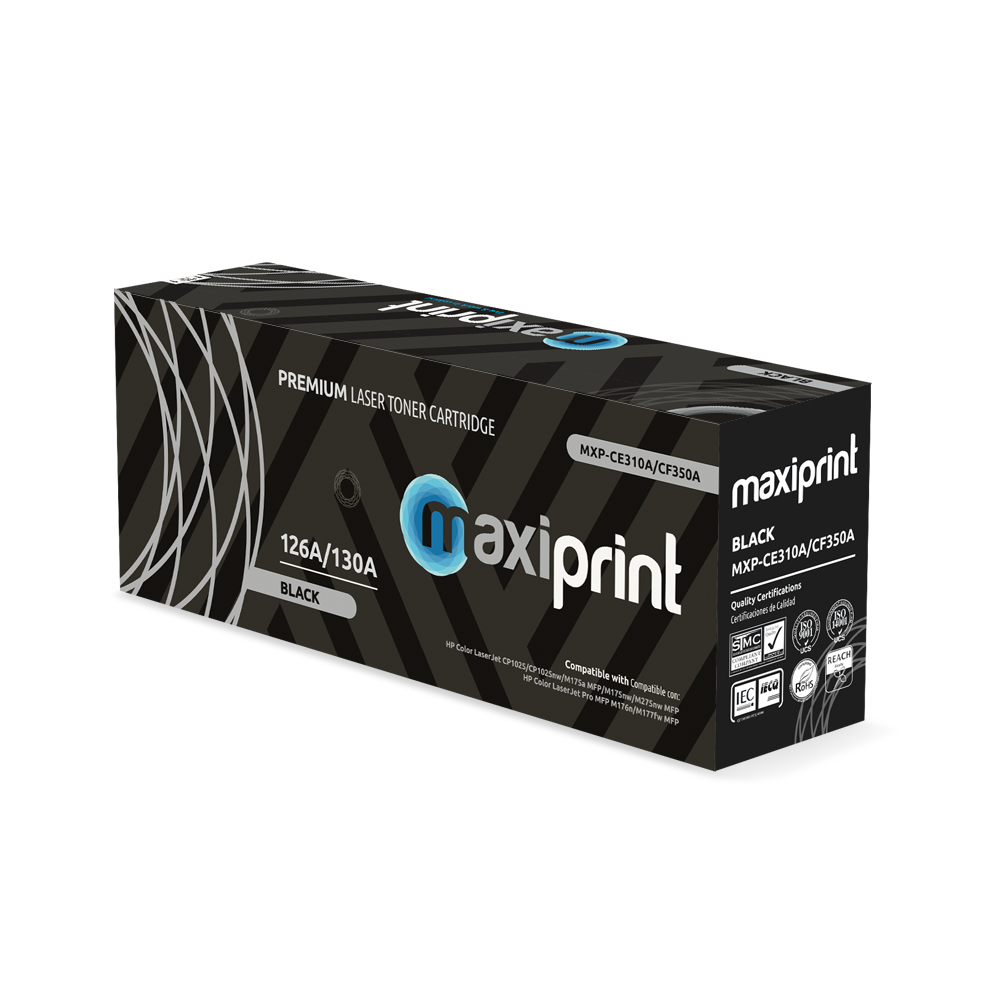 Cartucho de Toner Maxiprint Compatible con HP CE310A CF350A negro