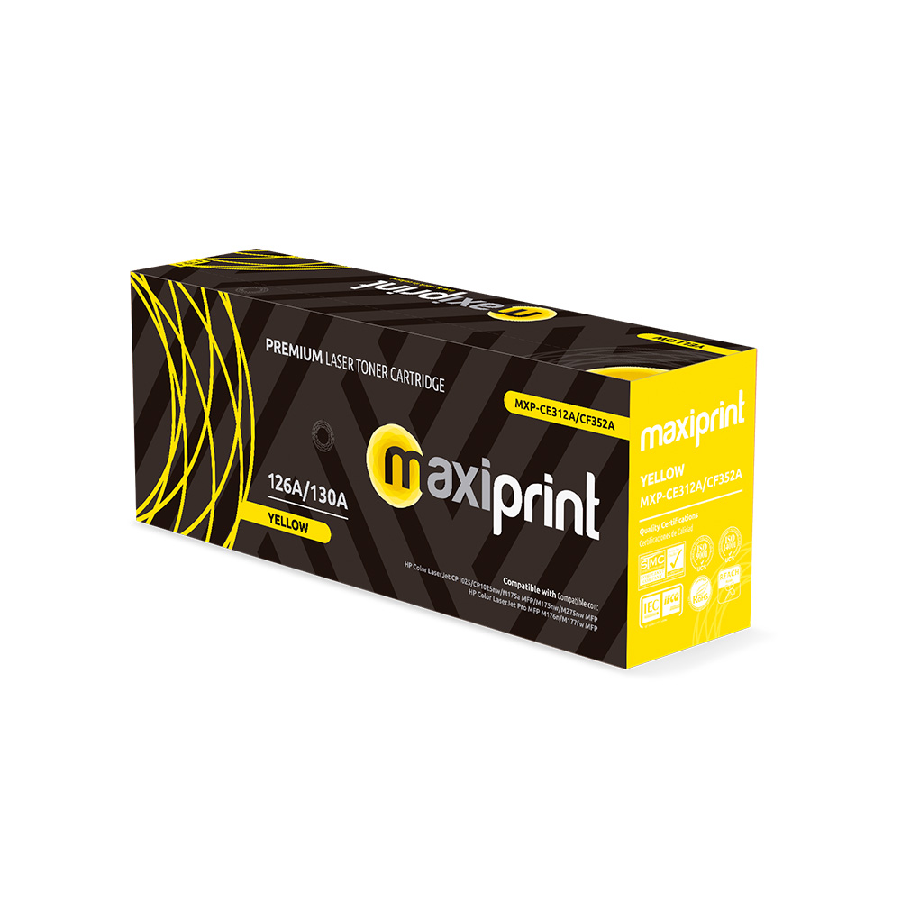 Cartucho de Toner Maxiprint Compatible con HP CE312A CF352A amarillo