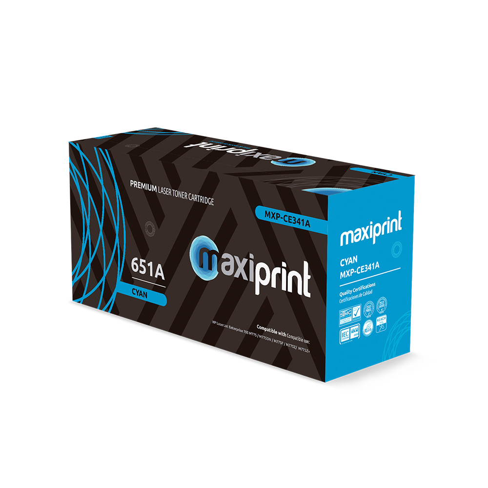 Cartucho de Toner Maxiprint Compatible con HP CE341A Cian