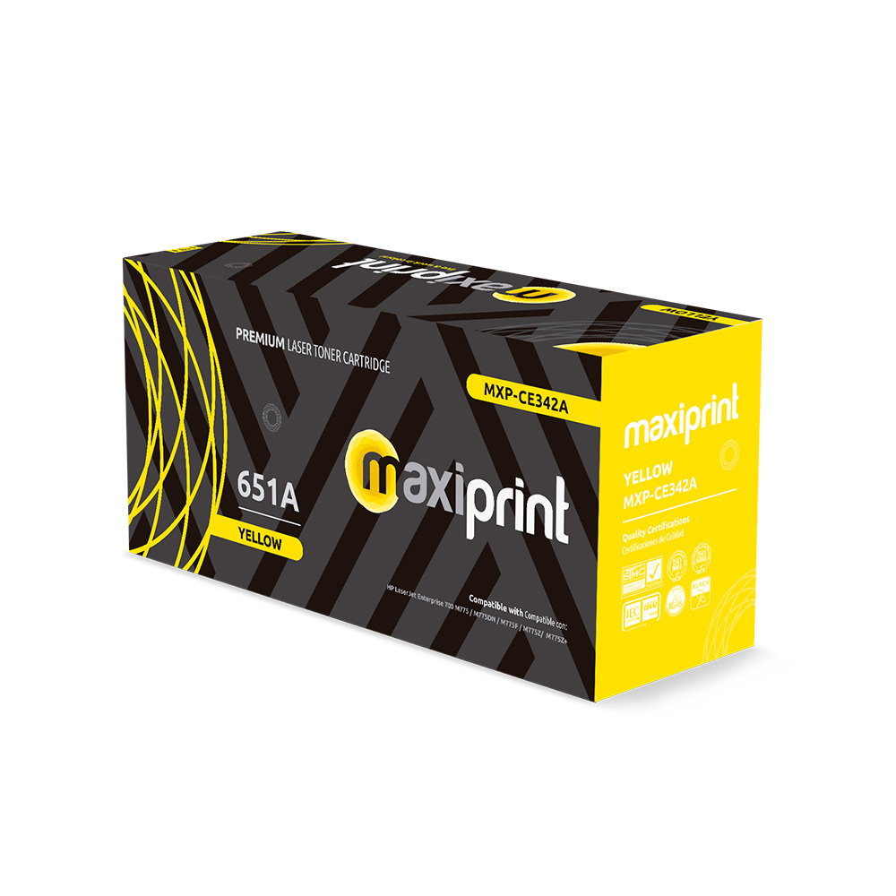Cartucho de Toner Maxiprint Compatible con HP CE342A amarillo