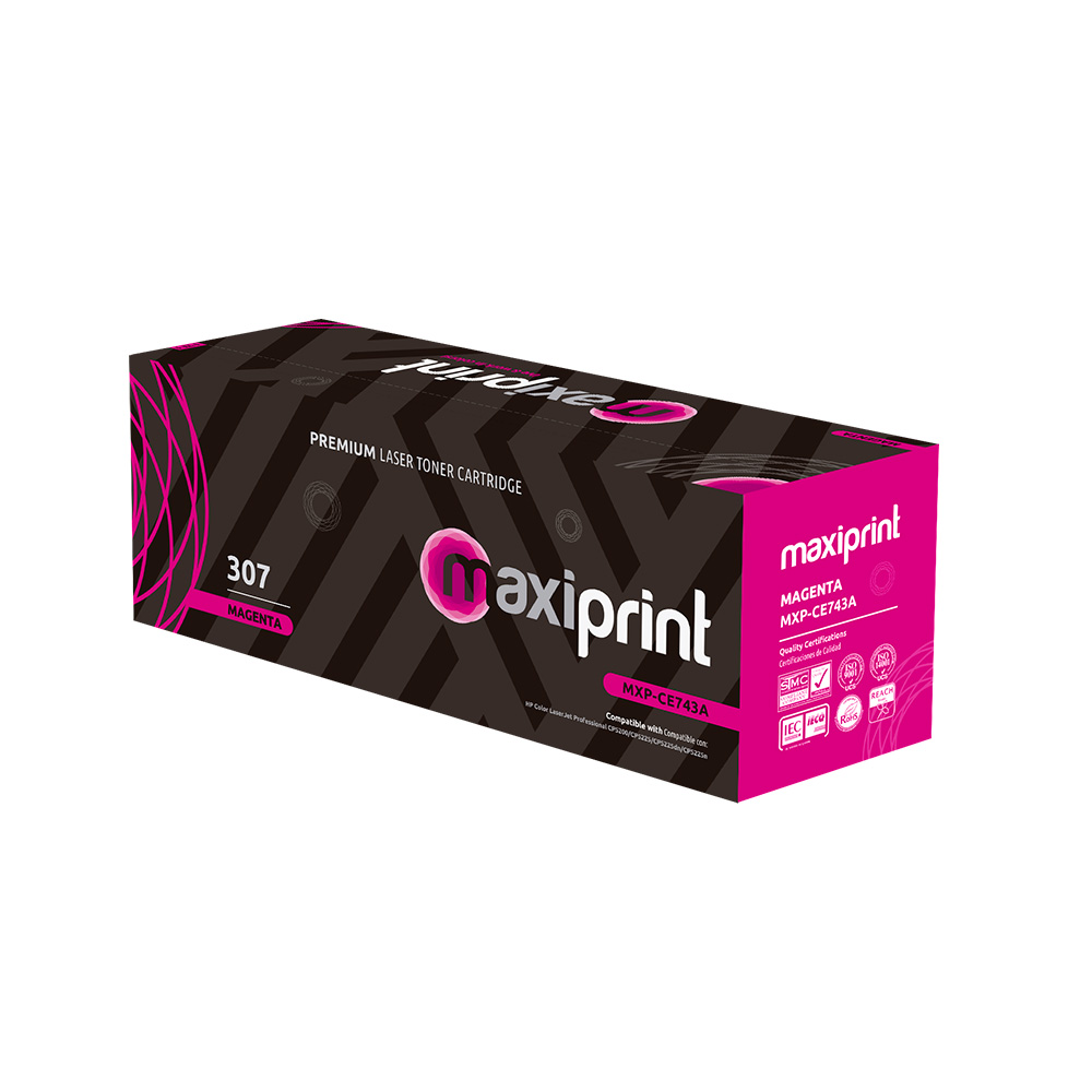 Cartucho de Toner Maxiprint Compatible con HP CE743A magenta