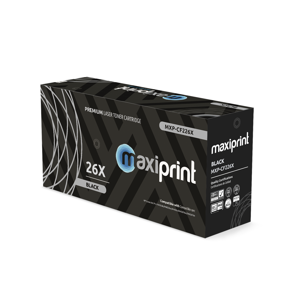 Cartucho de Toner Maxiprint Compatible con HP CF226XC Canon 052H negro