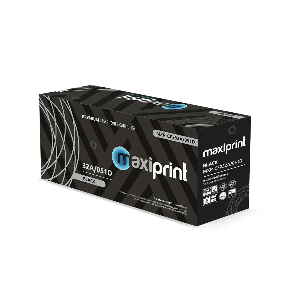 Unidad de Imagen Maxiprint Compatible con HP CF232A Canon 051D negro